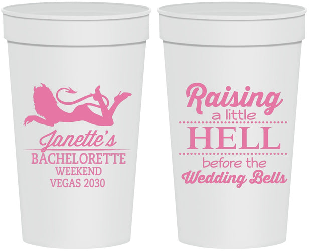 Personalized Bachelorette 32 oz Stadium Cups - Raising A Little Hell | 60030