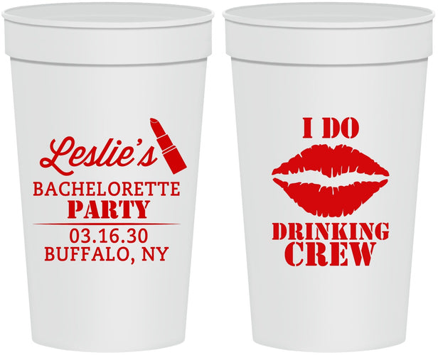 Personalized Bachelorette 32 oz Stadium Cups - I Do Drinking Team | 60031