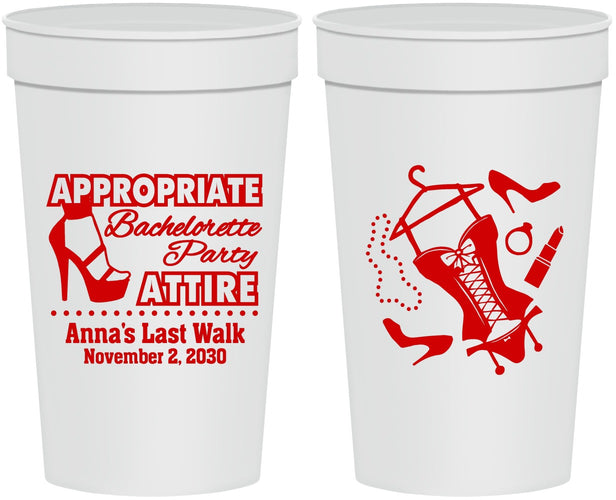 Personalized Bachelorette 32 oz Stadium Cups - Last Walk | 60032