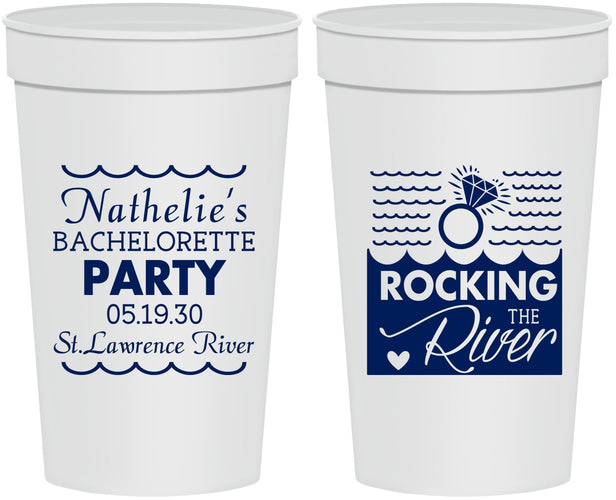 Personalized Bachelorette 32 oz Stadium Cups - Rocking The River | 60033