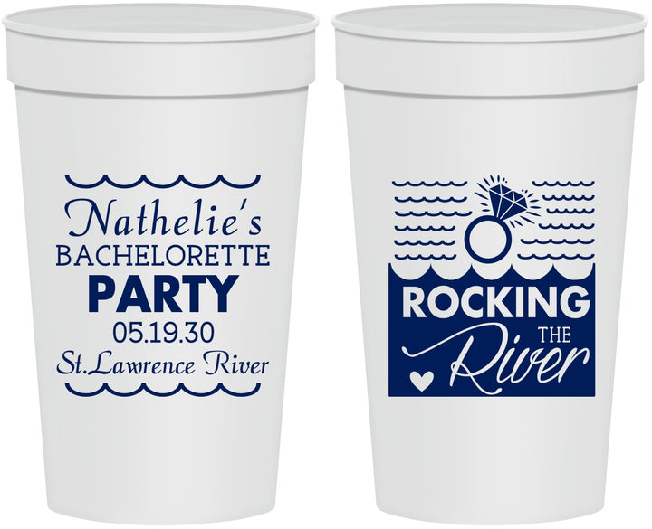 Personalized Bachelorette 32 oz Stadium Cups - Rocking The River | 60033