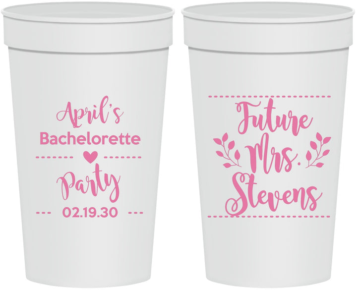 Personalized Bachelorette 32 oz Stadium Cups - Future Mrs | 60037