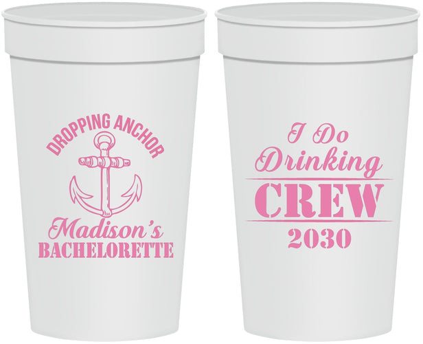 Personalized Bachelorette 32 oz Stadium Cups - I Do Drinking Team | 60038