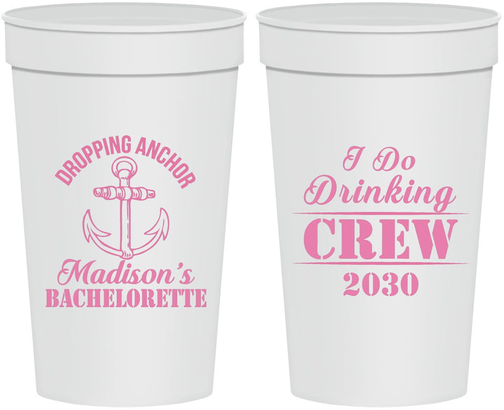 Personalized Bachelorette 32 oz Stadium Cups - I Do Drinking Team | 60038