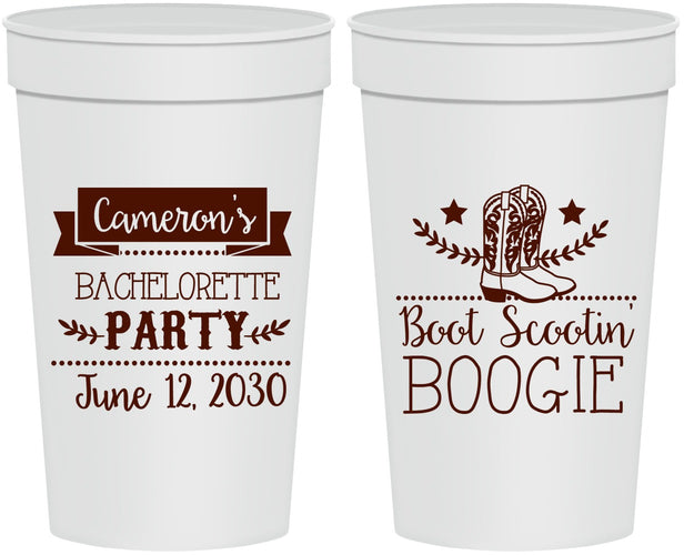 Personalized Bachelorette 32 oz Stadium Cups - Cowgirl | 60040