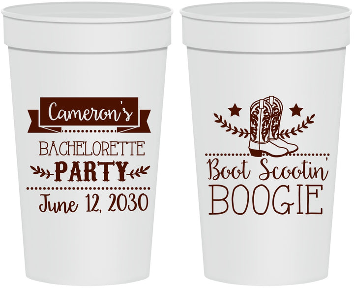 Personalized Bachelorette 32 oz Stadium Cups - Cowgirl | 60040