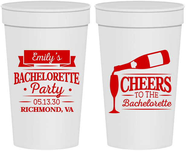 Personalized Bachelorette 32 oz Stadium Cups - Cheers | 60052