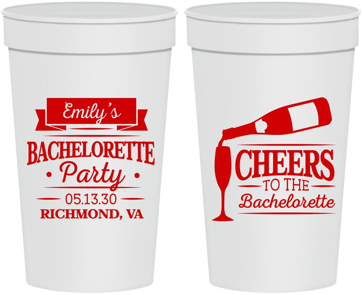 Personalized Bachelorette 32 oz Stadium Cups - Cheers | 60052