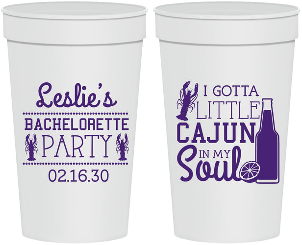 Personalized Bachelorette 32 oz Stadium Cups - Little Cajun In My Soul | 60058