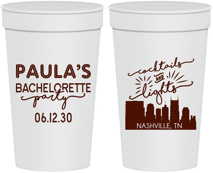 Personalized Bachelorette 32 oz Stadium Cups - Nashville | 60068