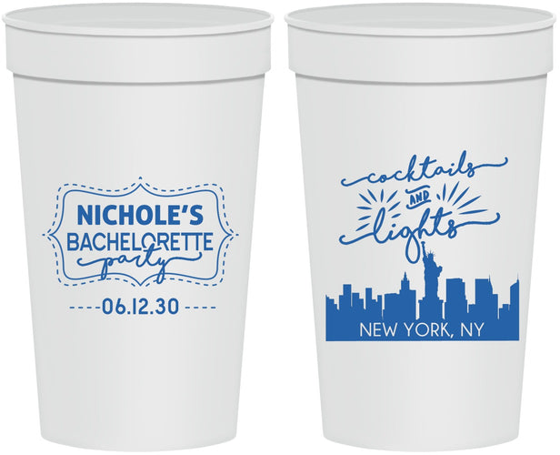 Personalized Bachelorette 32 oz Stadium Cups - New York | 60069