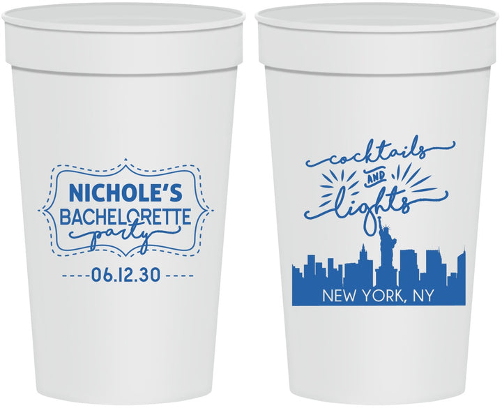Personalized Bachelorette 32 oz Stadium Cups - New York | 60069