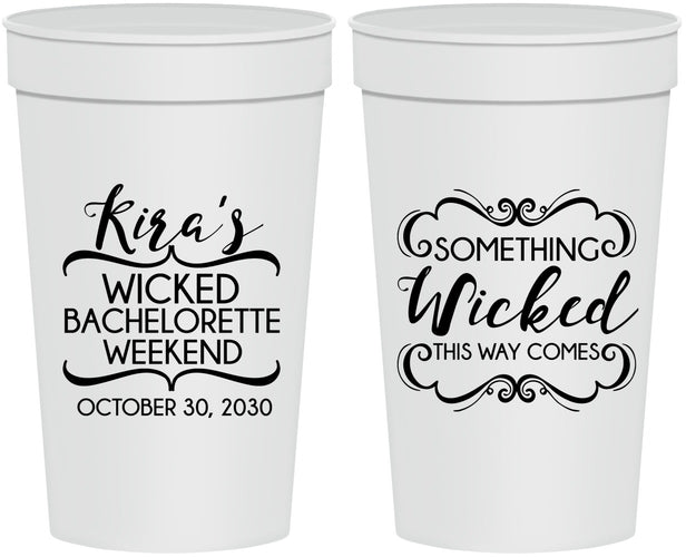 Personalized Bachelorette 32 oz Stadium Cups - Something Wicked | 60076