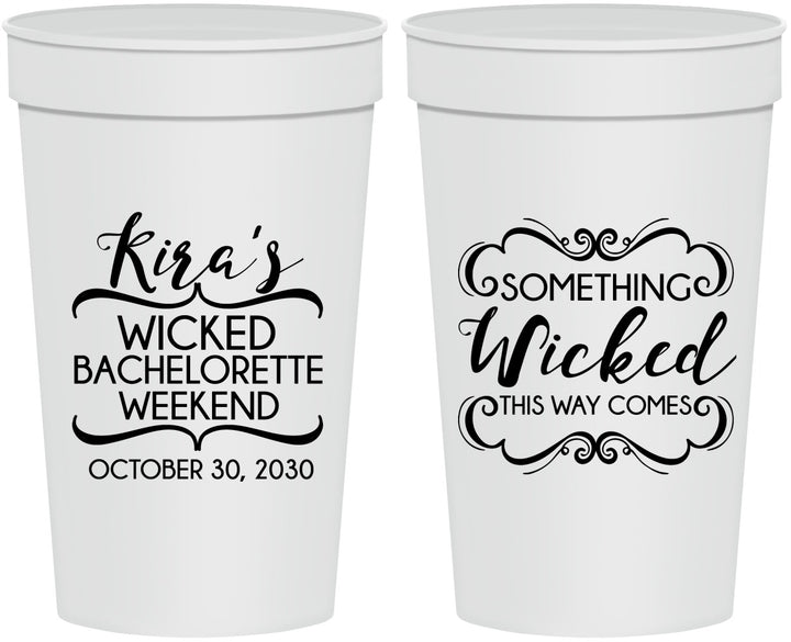 Personalized Bachelorette 32 oz Stadium Cups - Something Wicked | 60076