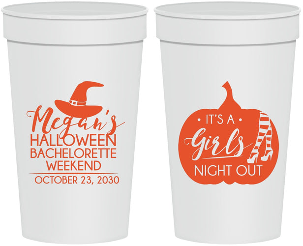 Personalized Bachelorette 32 oz Stadium Cups - Halloween Girls Night Out | 60077