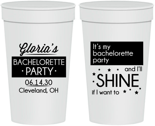Personalized Bachelorette 32 oz Stadium Cups - Shine | 60080