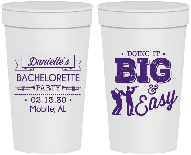 Personalized Bachelorette 32 oz Stadium Cups - New Orleans | 60084