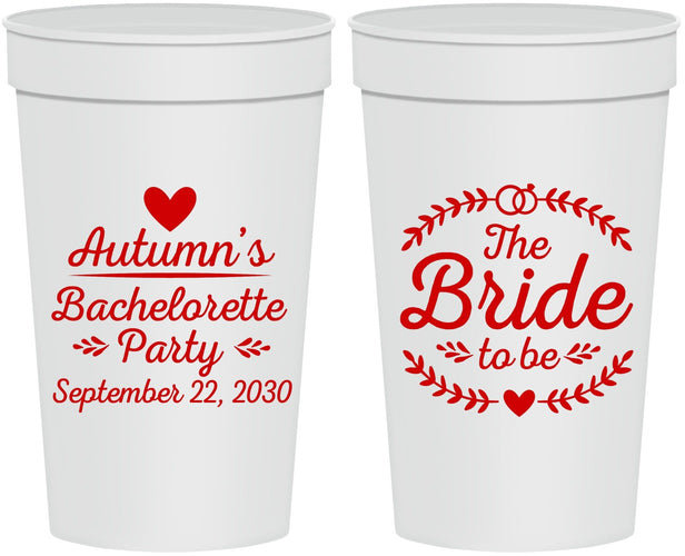 Personalized Bachelorette 32 oz Stadium Cups - Bride To Be | 60088