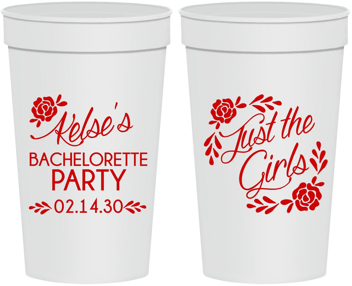 Personalized Bachelorette 32 oz Stadium Cups - Just The Girls | 60089