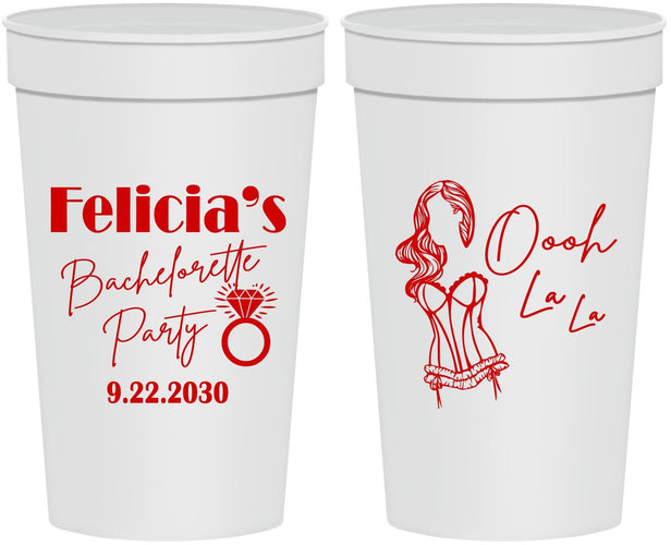 Personalized Bachelorette 32 oz Stadium Cups - Paris | 60090