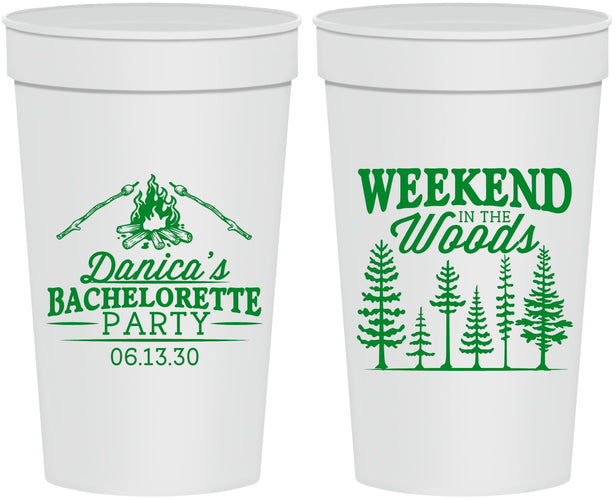 Personalized Bachelorette 32 oz Stadium Cups - Camping | 60094