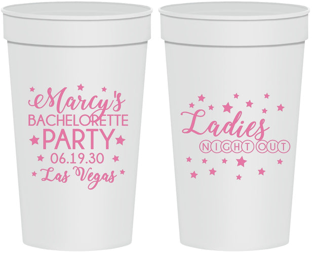Personalized Bachelorette 32 oz Stadium Cups - Ladies Night Out | 60101
