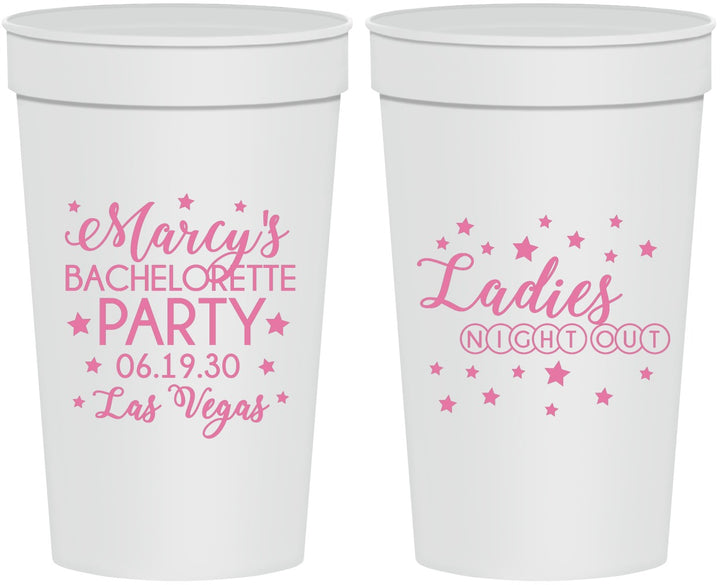 Personalized Bachelorette 32 oz Stadium Cups - Ladies Night Out | 60101