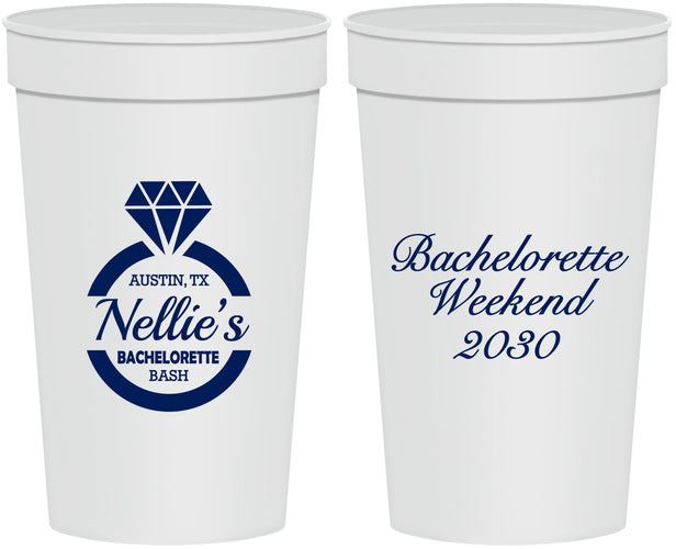 Personalized Bachelorette 32 oz Stadium Cups - Ring | 60115