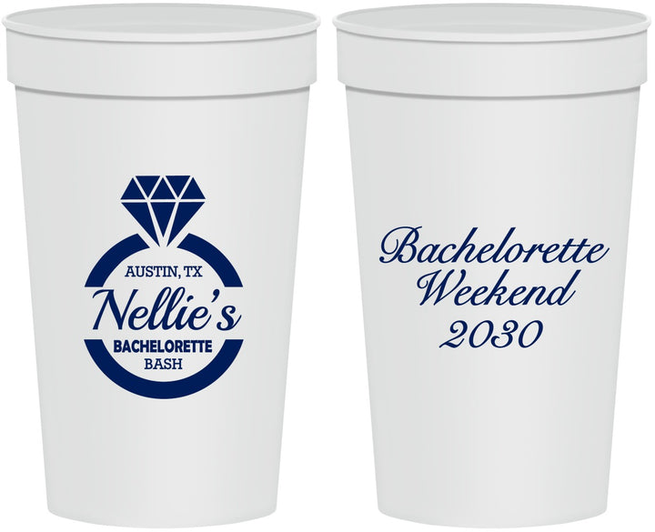 Personalized Bachelorette 32 oz Stadium Cups - Ring | 60115