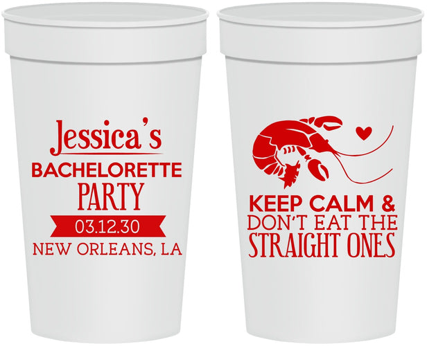 Personalized Bachelorette 32 oz Stadium Cups - Crawfish Boil | 60137