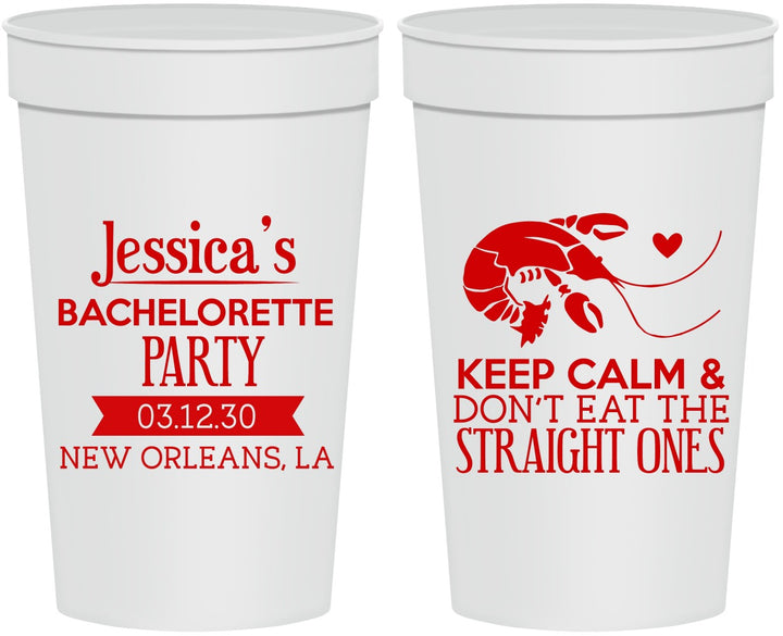 Personalized Bachelorette 32 oz Stadium Cups - Crawfish Boil | 60137