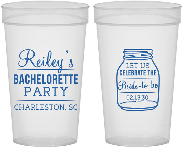 Personalized Bachelorette 32 oz Stadium Cups - Bride To Be | 60146