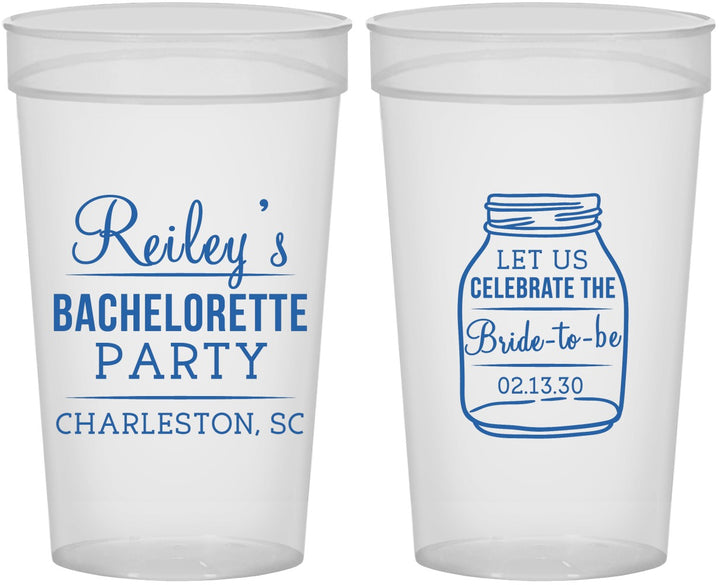 Personalized Bachelorette 32 oz Stadium Cups - Bride To Be | 60146