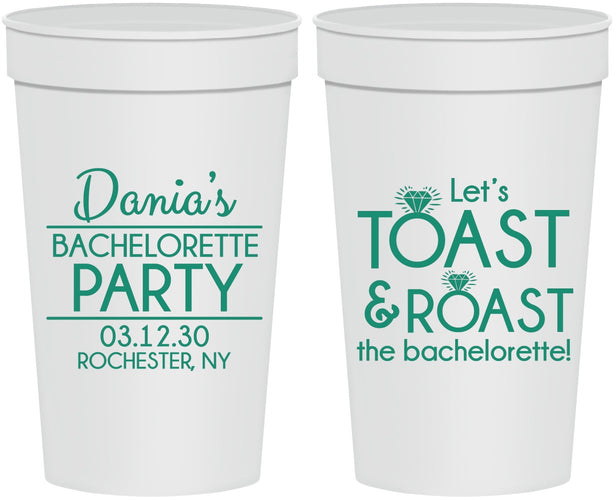 Personalized Bachelorette 32 oz Stadium Cups - Toast And Roast | 60153