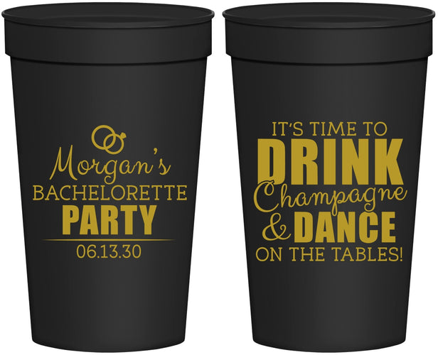 Personalized Bachelorette 32 oz Stadium Cups - Drink Champagne Dance | 60154