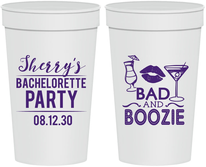 Personalized Bachelorette 32 oz Stadium Cups - Bad And Boozie | 60156
