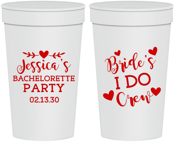 Personalized Bachelorette 32 oz Stadium Cups - Brides I Do Crew | 60159