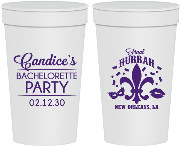 Personalized Bachelorette 32 oz Stadium Cups - New Orleans | 60166