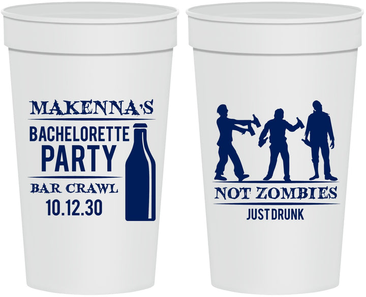 Personalized Bachelorette 32 oz Stadium Cups - Zombie | 60173