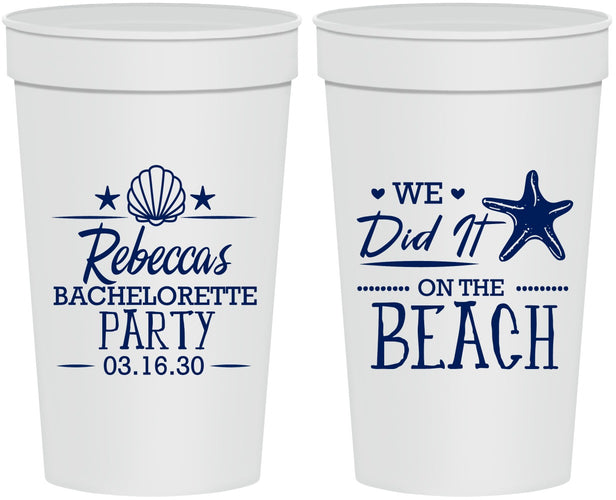 Personalized Bachelorette 32 oz Stadium Cups - Beach | 60183
