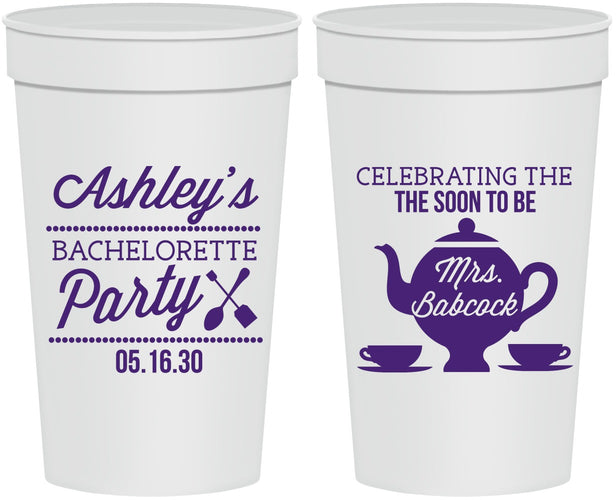 Personalized Bachelorette 32 oz Stadium Cups - Teapot | 60189