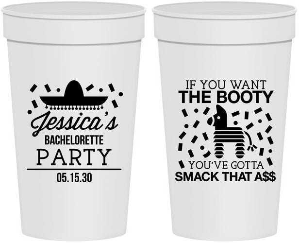 Personalized Bachelorette 32 oz Stadium Cups - Smack That Ass | 60192