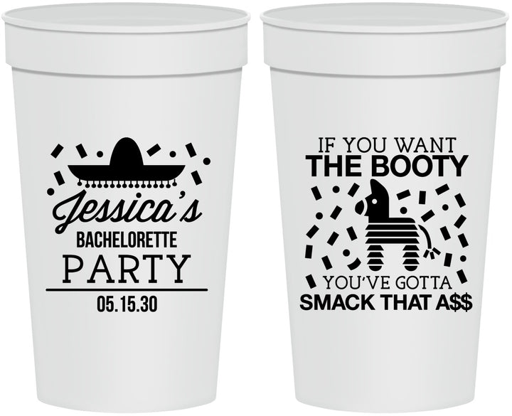 Personalized Bachelorette 32 oz Stadium Cups - Smack That Ass | 60192