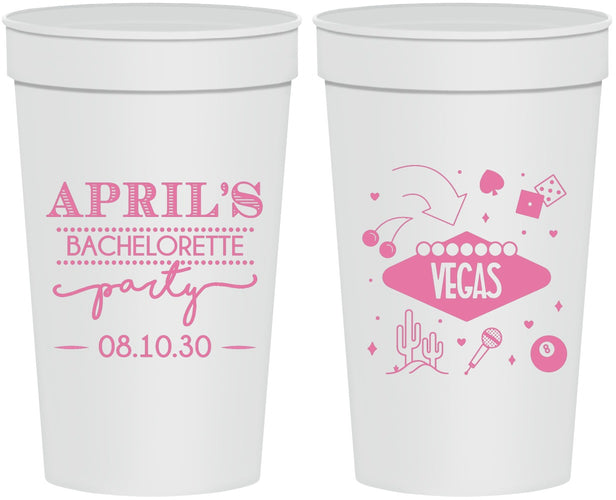 Personalized Bachelorette 32 oz Stadium Cups - Las Vegas | 60198