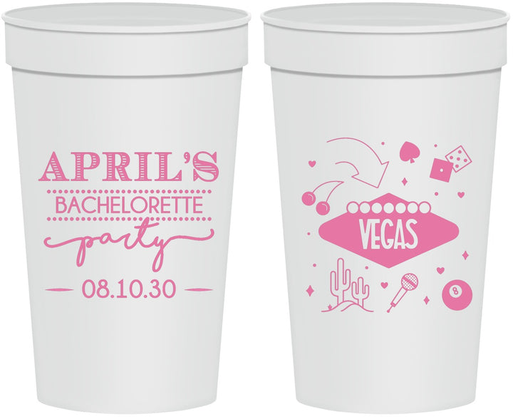 Personalized Bachelorette 32 oz Stadium Cups - Las Vegas | 60198