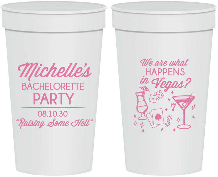 Personalized Bachelorette 32 oz Stadium Cups - Las Vegas | 60199