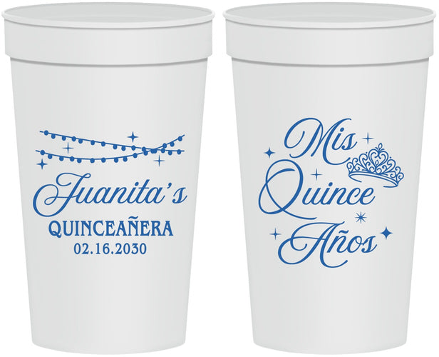 Personalized Quinceanera 32 oz Stadium Cups - Mis Quince Anos | 70001
