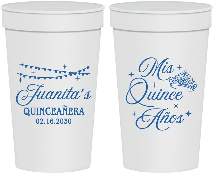 Personalized Quinceanera 32 oz Stadium Cups - Mis Quince Anos | 70001
