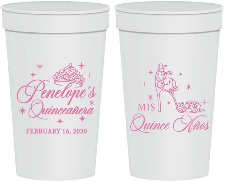 Personalized Quinceanera 32 oz Stadium Cups - Mis Quince Anos | 70004