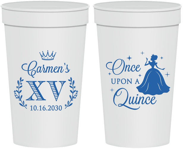 Personalized Quinceanera 32 oz Stadium Cups - Once Upon A Quince | 70011
